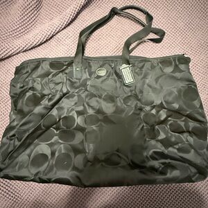 Coach Black Signature Tote Duffle size Bag